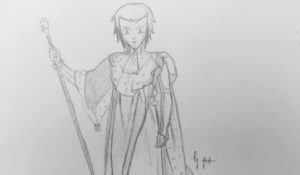 Yohiru en costume de sacre